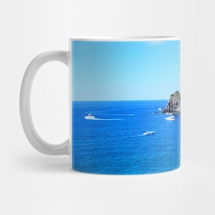 Scenery from Ischia with rocky formations at Punta Chiarito Mug